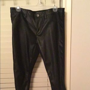 Faux leather pants